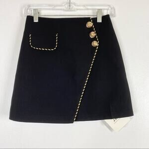 BOUTIQUE NWT 90s Vintage School Girl Academia Mini Skirt Button Details M